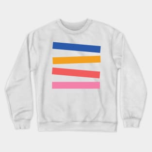 Bright color angled non parallel stripes Crewneck Sweatshirt